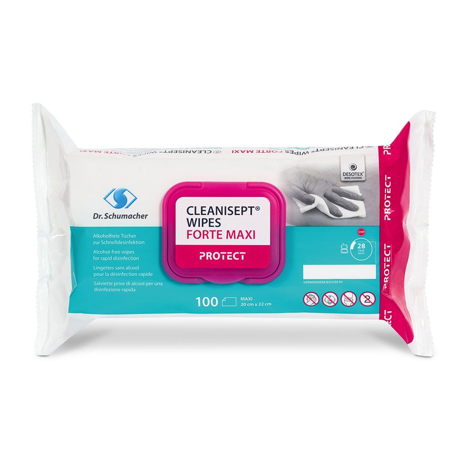 Cleanisept Wipes Forte - Desinfektionstücher, Maxi Spenderpack