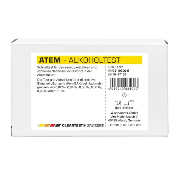 Cleartest Atem-Alkoholtest -  Nachweis von Alkoholkonzentration, 2 Minuten