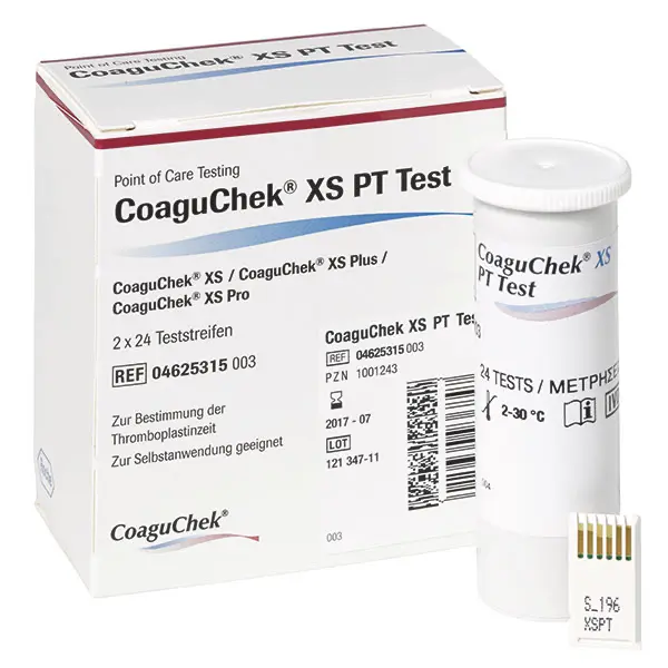 CoaguChek XS PT-Test zur quantitativen Bestimmung der Thromboplastinzeit