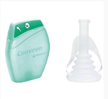 Conveen Optima Urinal-Kondome - aus Silikon, selbstklebend mit doppeltem Abrollstreifen