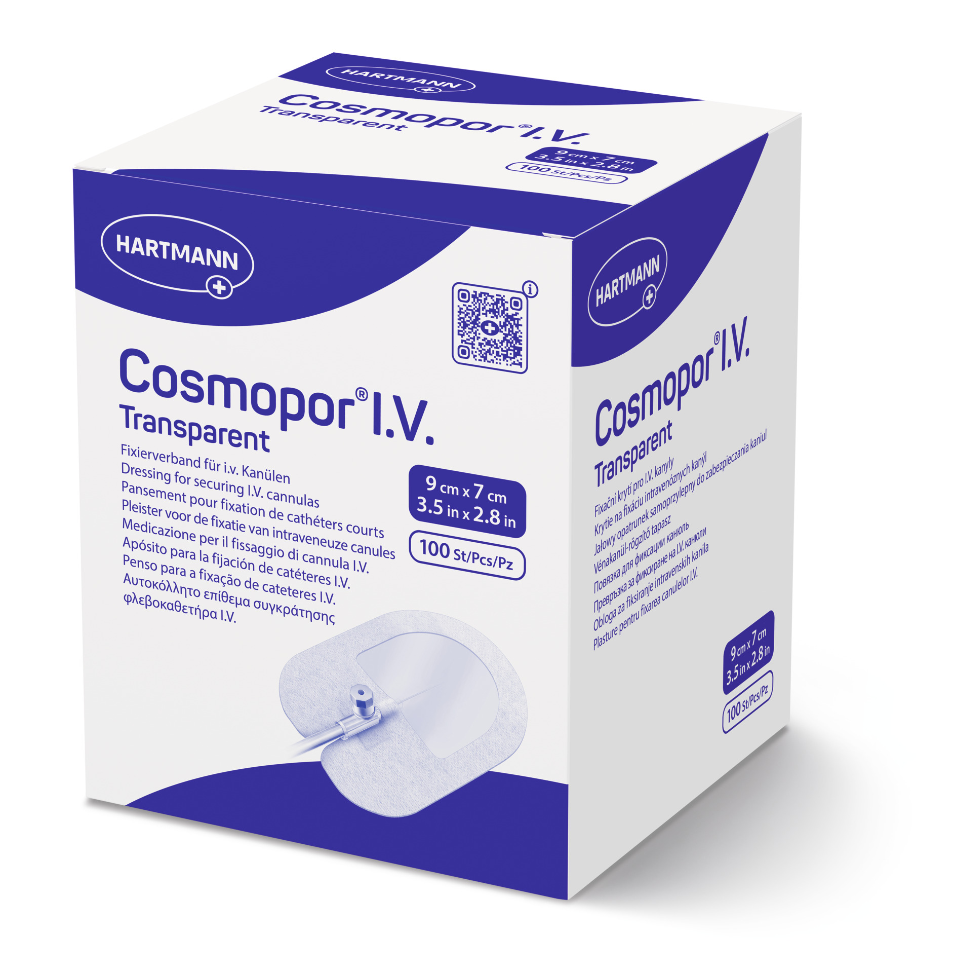 Cosmopor I.V. transparent - Selbstklebendes Kanülenfixierverband - Wasserdicht, Steril