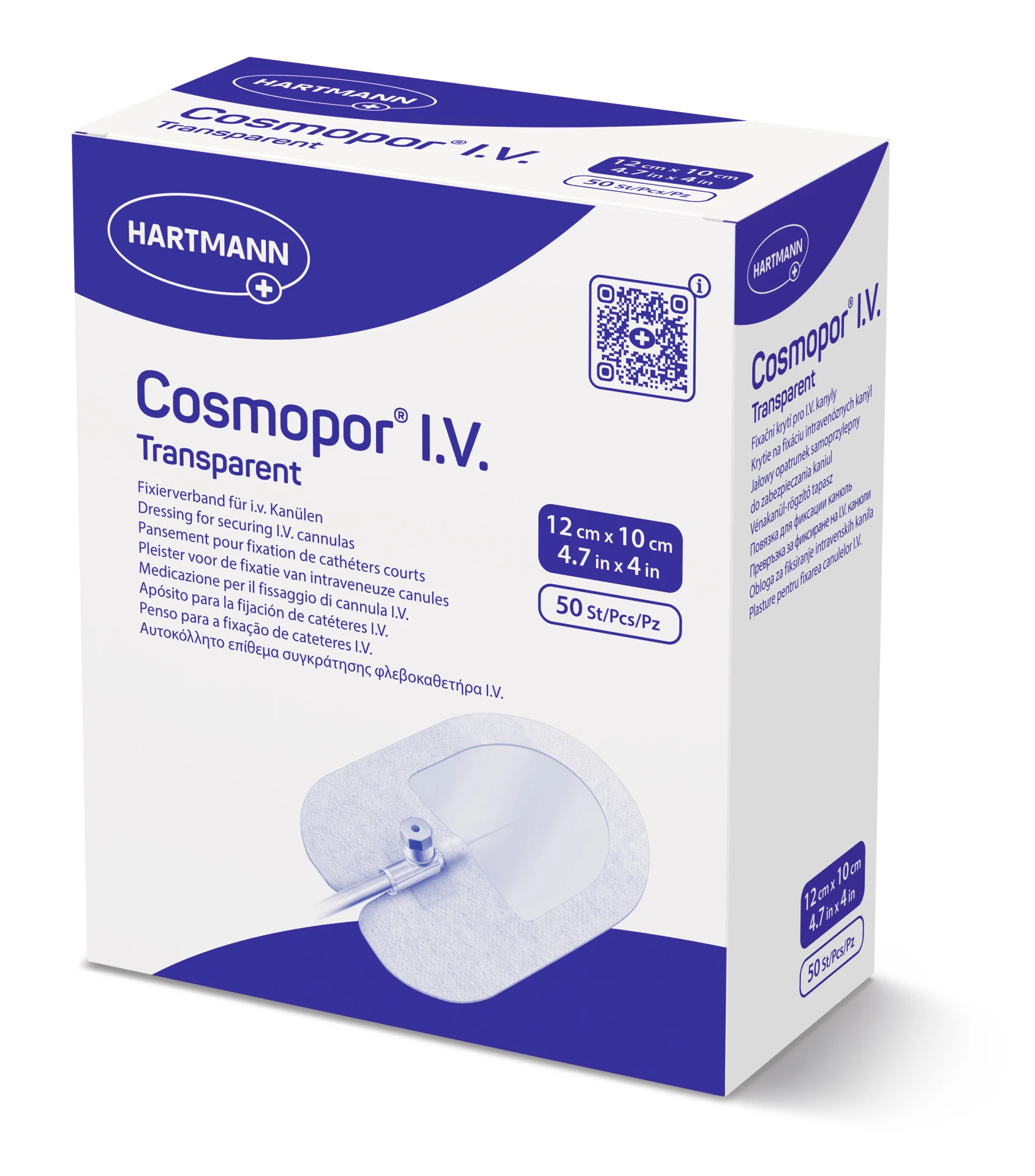 Cosmopor I.V. transparent - Selbstklebendes Kanülenfixierverband - Wasserdicht, Steril