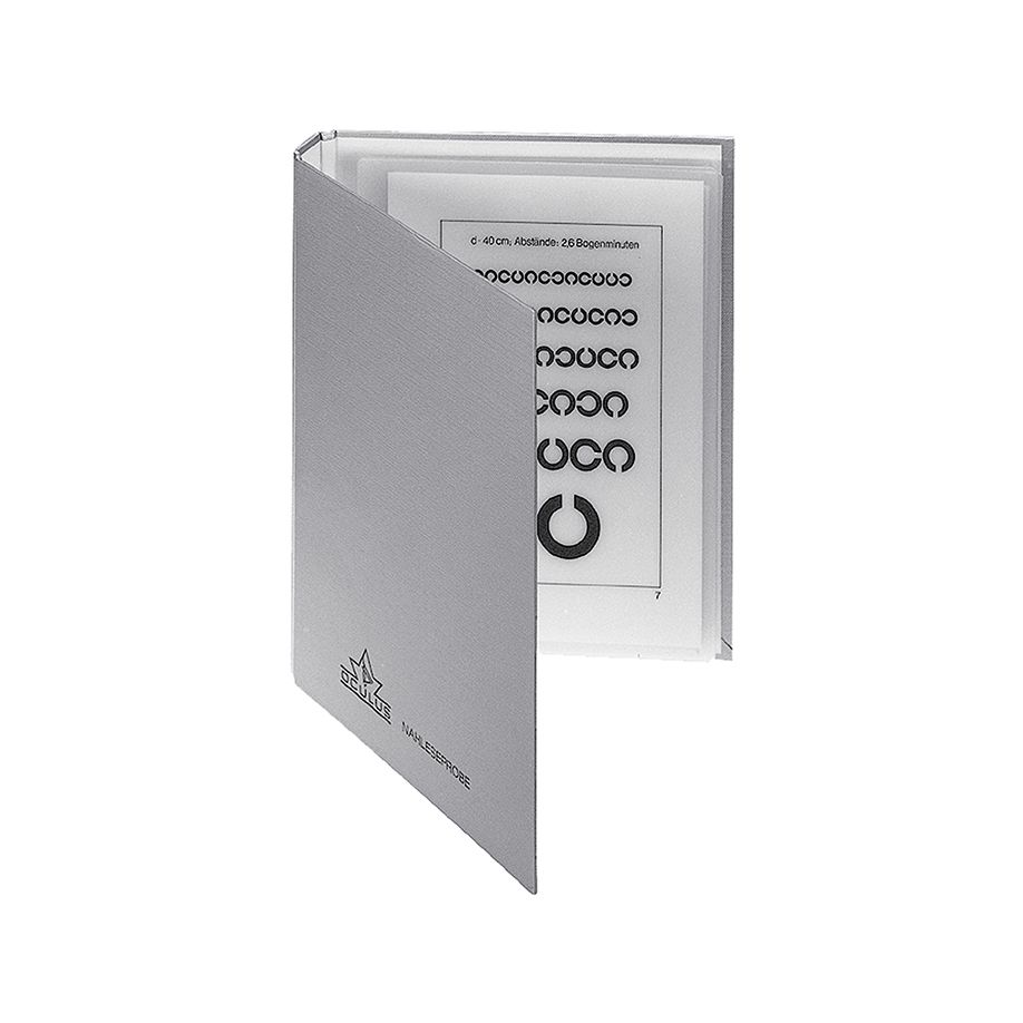 C-Test für die Nähe nach Haase/Hohmann - Ringbuch für Sehschärfetest, 40 cm Leseentfernung