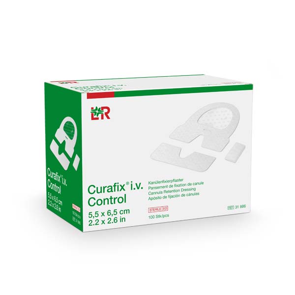 Curafix i.v. Control, Lohmann & Rauscher - Fixierpflaster mit transparentem Sichtfenster (SSB-fähig)
