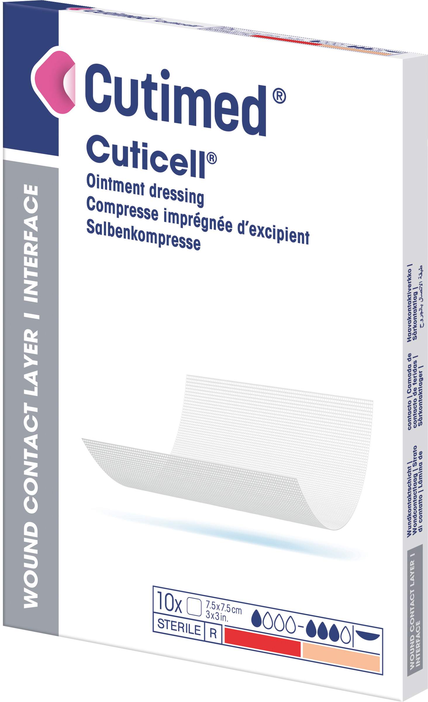 CUTIMED Cuticell Salbenkompresse - Sterile Wundauflage latexfrei in 2 Größen (SSB-fähig)