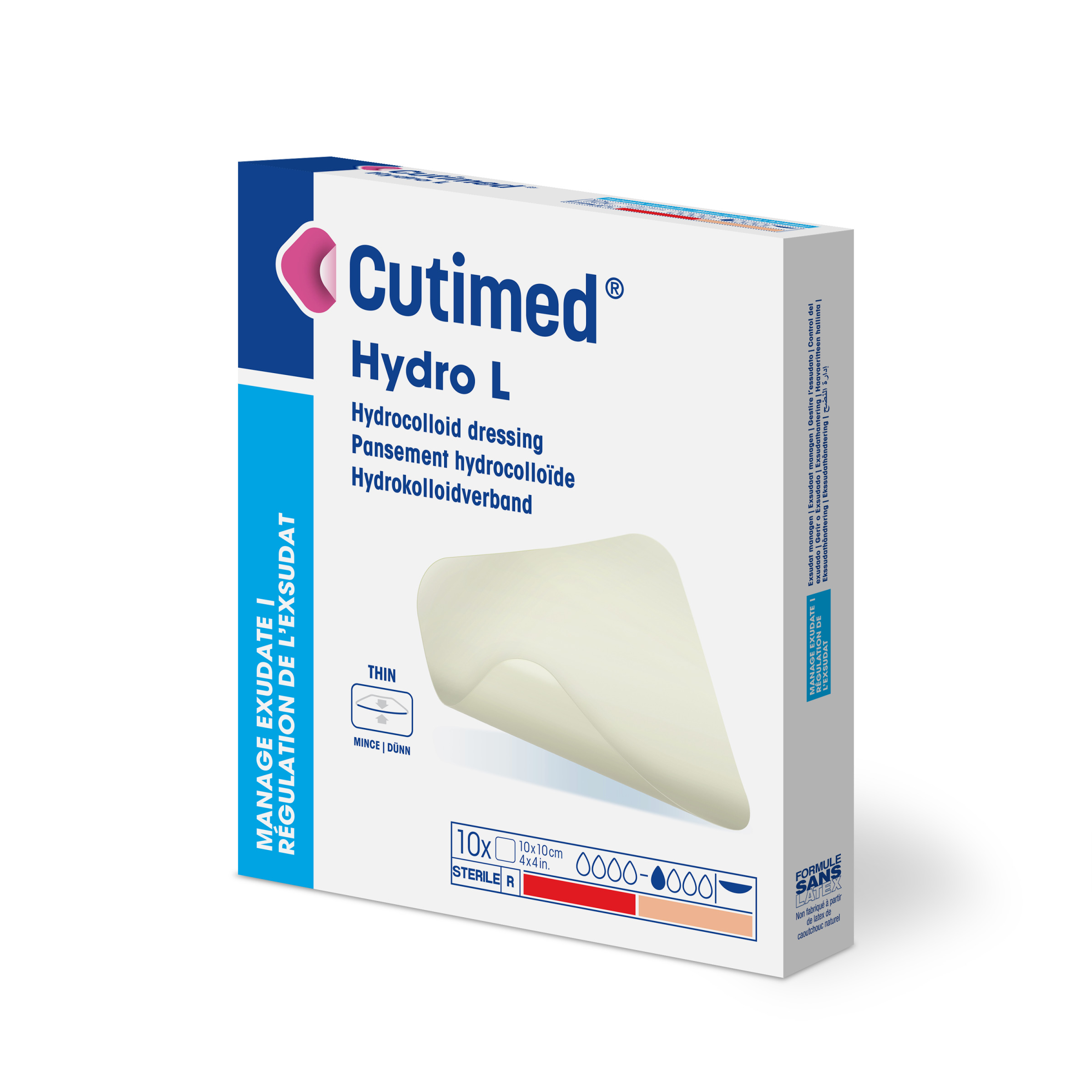 Cutimed hydro L  - Steriler dünner Hydrokolloidverband, selbstklebend (SSB-fähig)