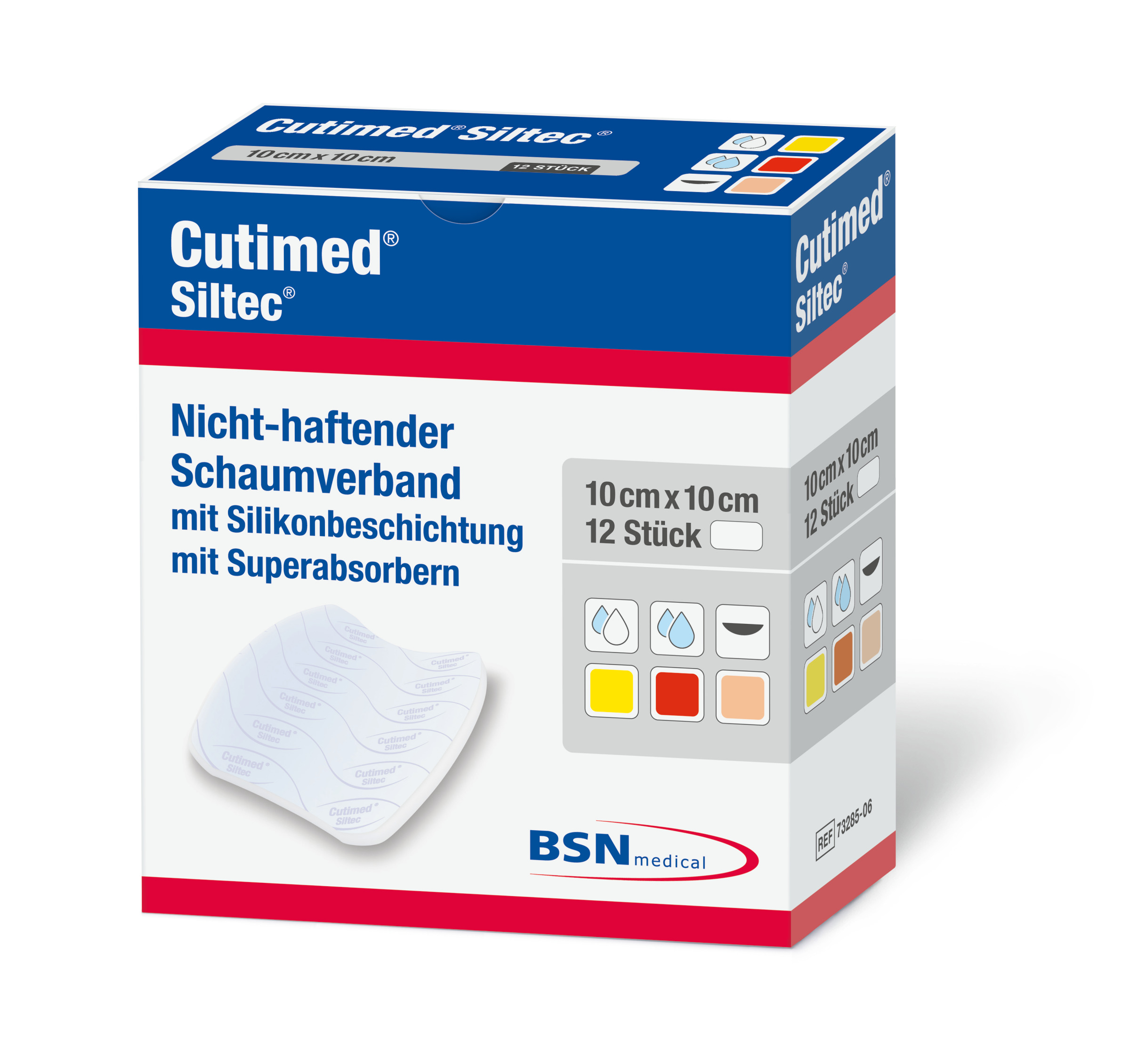 Cutimed Siltec - Hochabsorbierender Silikon-Schaumverband, nicht haftend (SSB-fähig)