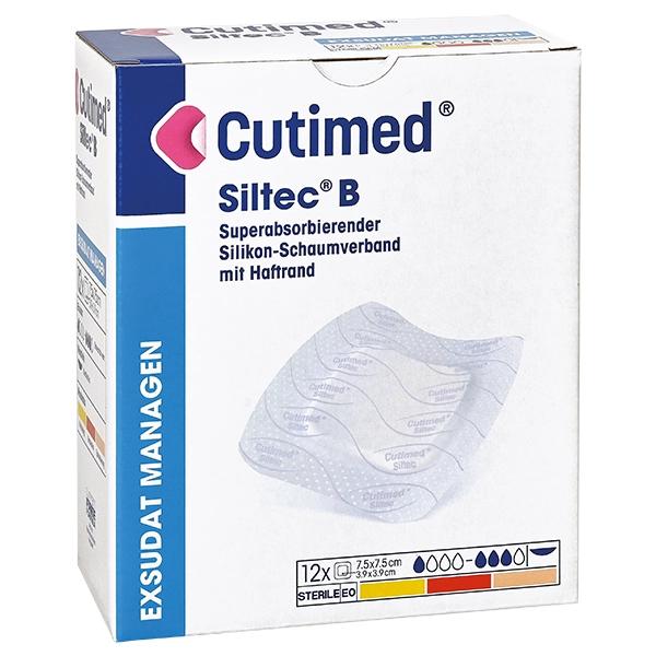 Cutimed Siltec B - Steriler Silikon-Schaumverband mit Haftrand, Ware ohne PZN