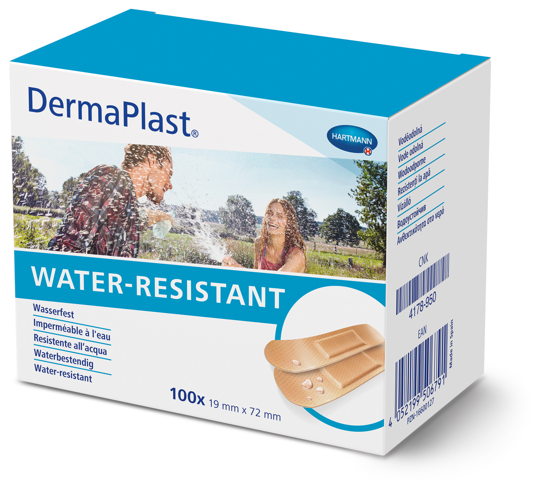 DermaPlast Water Resistant Pflasterstrips - wasserdichte Pflaster für empfindliche Haut  (SSB-fähig)