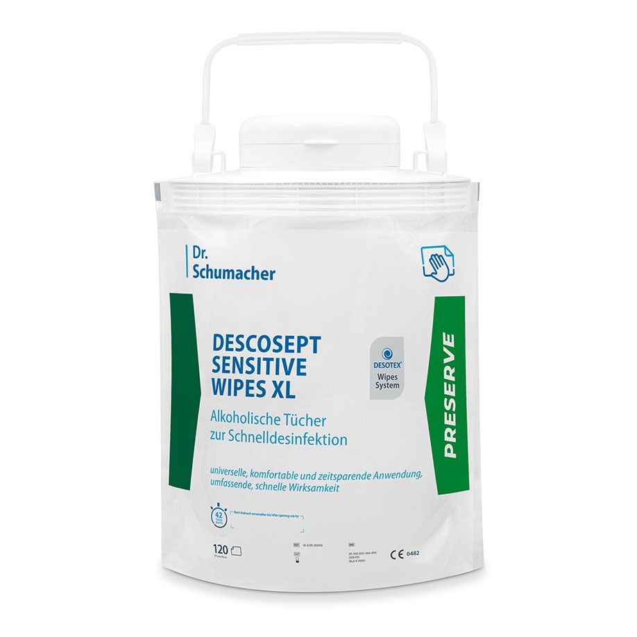 Descosept Sensitive Wipes XL - alkoholische, gebrauchsfertige Schnelldesinfektionstücher