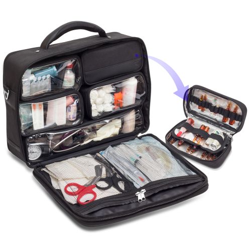 DOCTORS Arzttasche, schwarz - Polyester, 40 x 30 x 16 cm, Volumen ca. 18,5 Liter