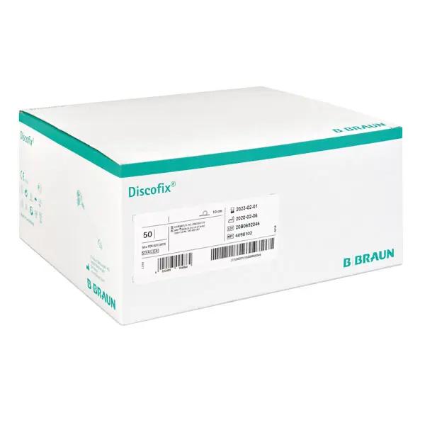Dreiwegehahn Discofix-3 mit Verbindungsleitung - Blau, 10 cm (SSB-fähig)