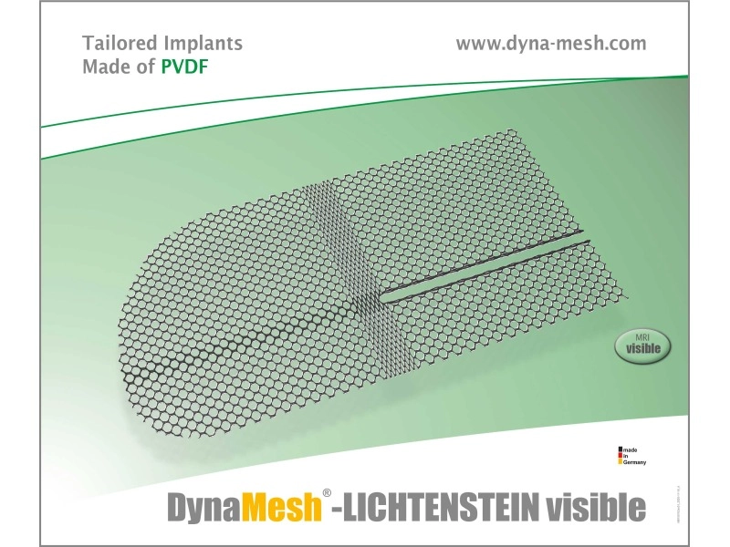 DynaMesh Lichtenstein visible - Implantat zur Hernien-OP zur konventionellen Reparation (SSB-fähig)
