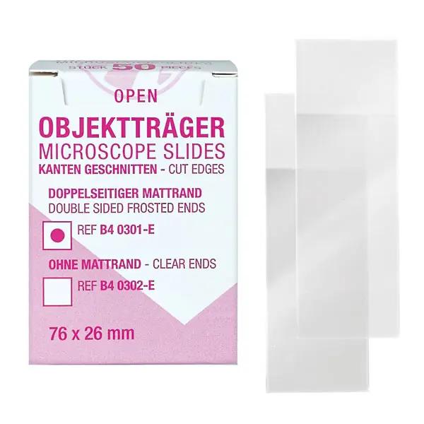 ECO-Objektträger - Standard, halbweiß, geschnitten und gewaschen, gut benetzbar
