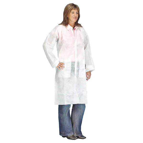 Einmal-Besucherkittel mit Kragen aus NON-WOVEN Material