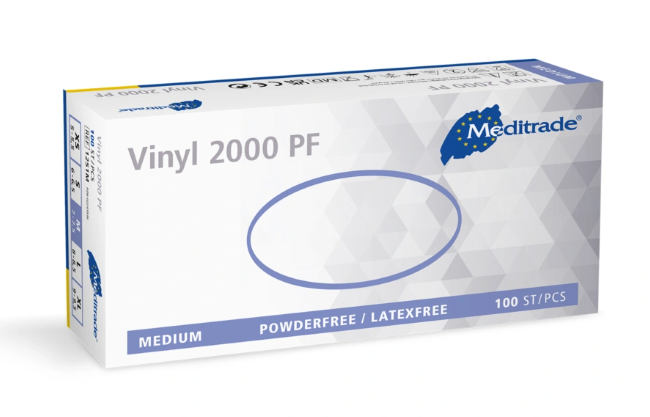 Einmaluntersuchungshandschuhe Vinyl 2000 PF - Latexfrei, puderfrei, unsteril 