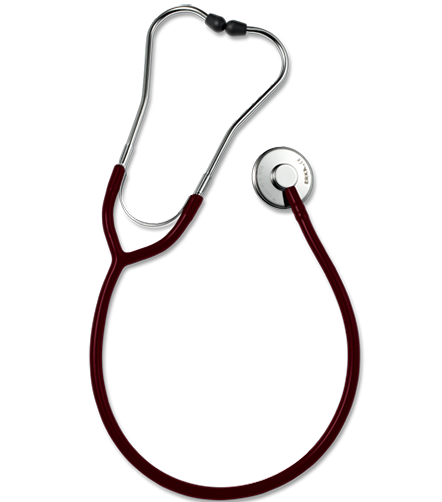 Erkaphon Stethoskop - mit flachem Bruststück aus verchromten Messing