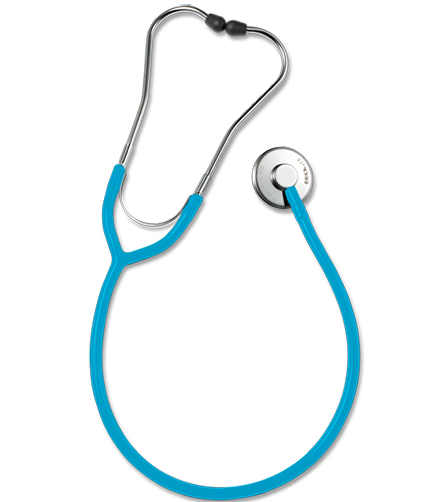 Erkaphon Stethoskop - mit flachem Bruststück aus verchromten Messing