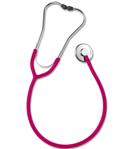 Erkaphon Stethoskop - mit flachem Bruststück aus verchromten Messing