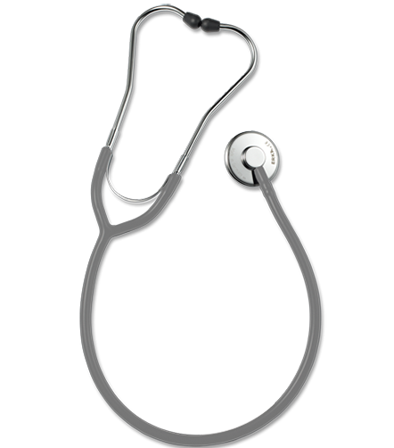 Erkaphon Stethoskop - mit flachem Bruststück aus verchromten Messing