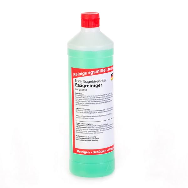 Erster Erzgebirgischer Essigreiniger 1 L - Entfernt Kalkreste, Wasserflecken, Seifenreste