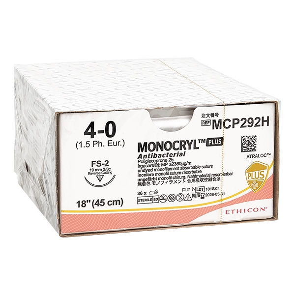 Ethicon Monocryl Plus ungefärbt - Monofiles, resorbierbares Nahtmaterial (SSB-fähig)