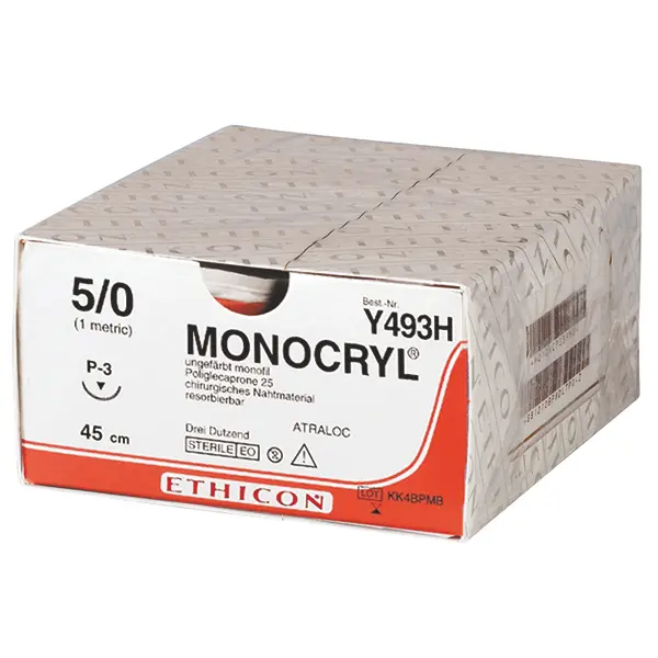 Ethicon Monocryl ungefärbt - Monofiles, resorbierbares Nahtmaterial (SSB-fähig)