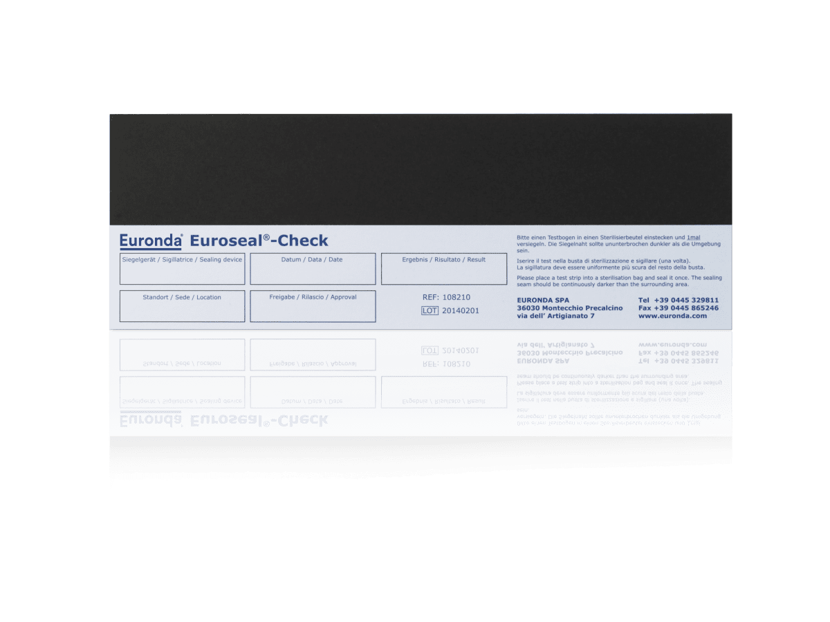 EUROSEAL-Check Test Siegelnahttest - 100 Testbögen zur Kontrolle der Verschlusssicherheit
