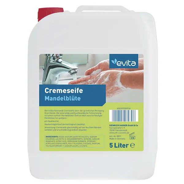 Evita - Cremeseife, mildschäumend, pH-hautneutral, hautschonend, versch. Sorten, 5 Liter