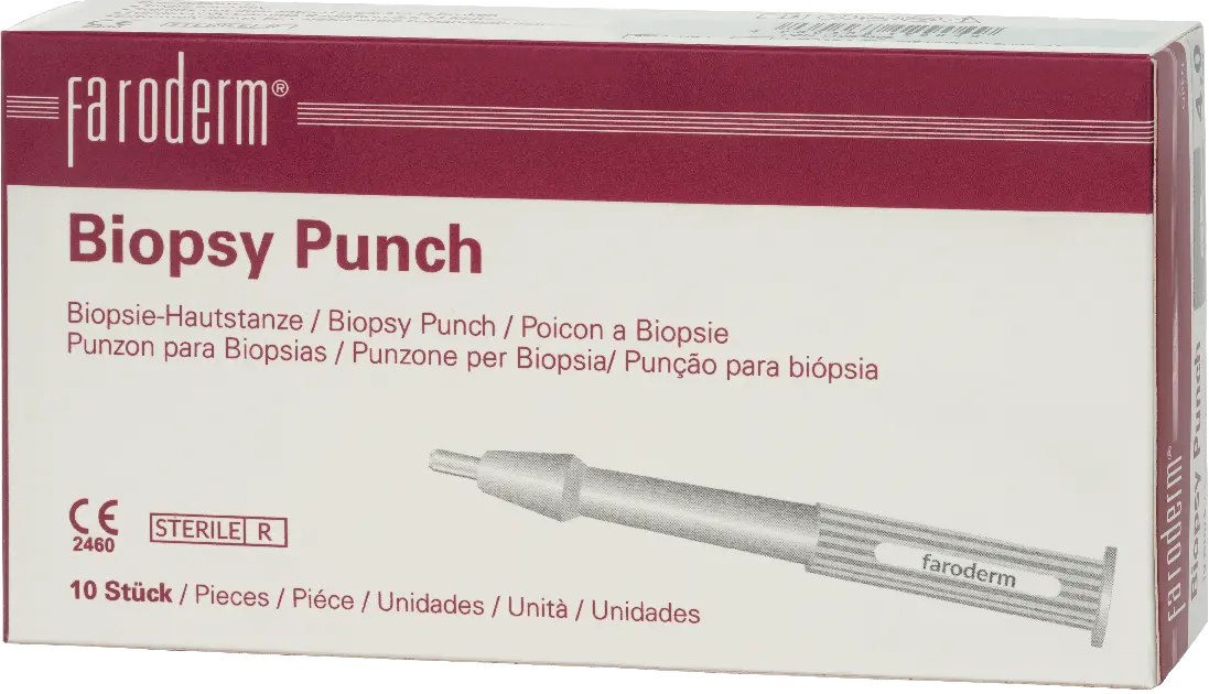 Faroderm Biopsy Punch - Hautstanze mit extrem scharfer Edelstahlschneide (SSB-fähig)