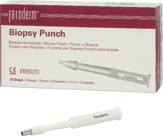 Faroderm Biopsy Punch - Hautstanze mit extrem scharfer Edelstahlschneide (SSB-fähig)