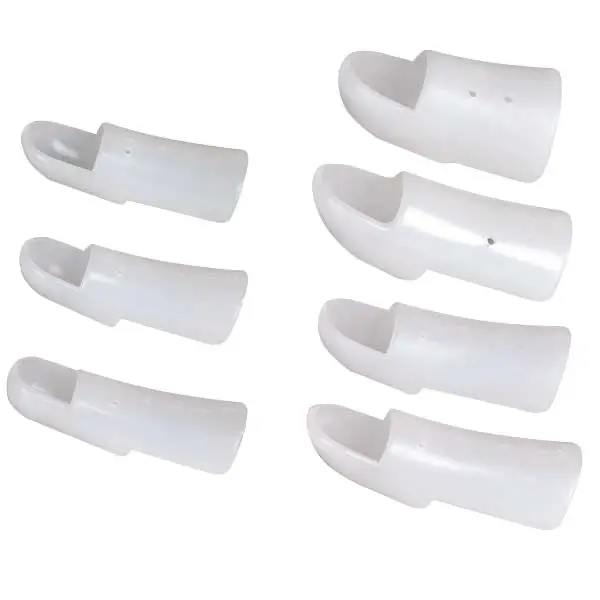 Fingerschienen nach Stack - Zur Fixation des Fingergelenks, aus weißem Kunststoff 