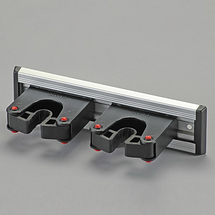 Gehstützenhalterungen auf 20 cm Alu-Schiene 