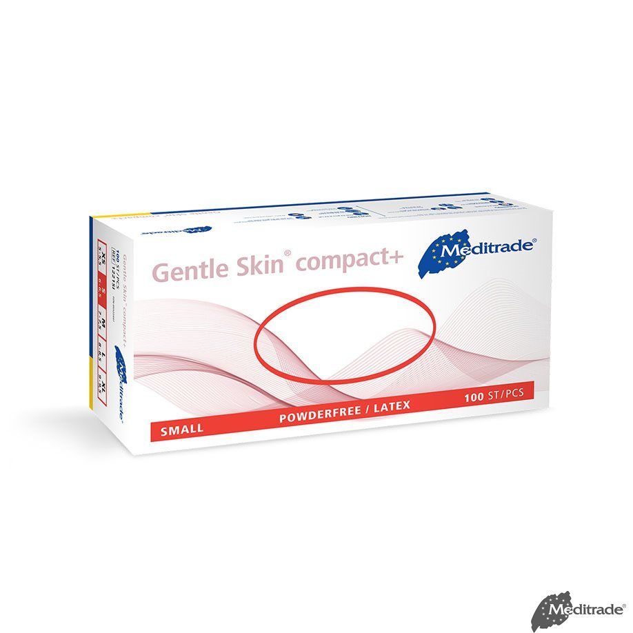 Gentle Skin compact+ unsteril - Latex-US-Handschuhe, puderfrei, rutschfest, mikrogeraut