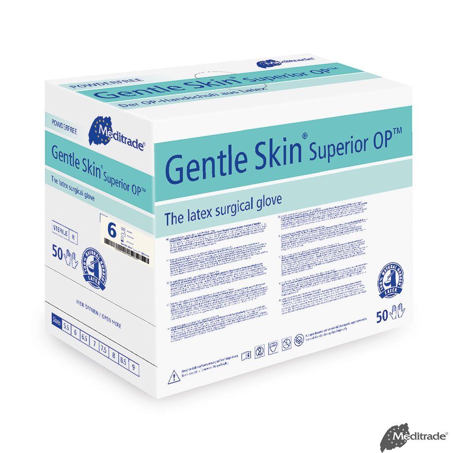 Gentle Skin Superior OP, steril - OP-Handschuhe aus Latex, puderfrei, 50 Paar