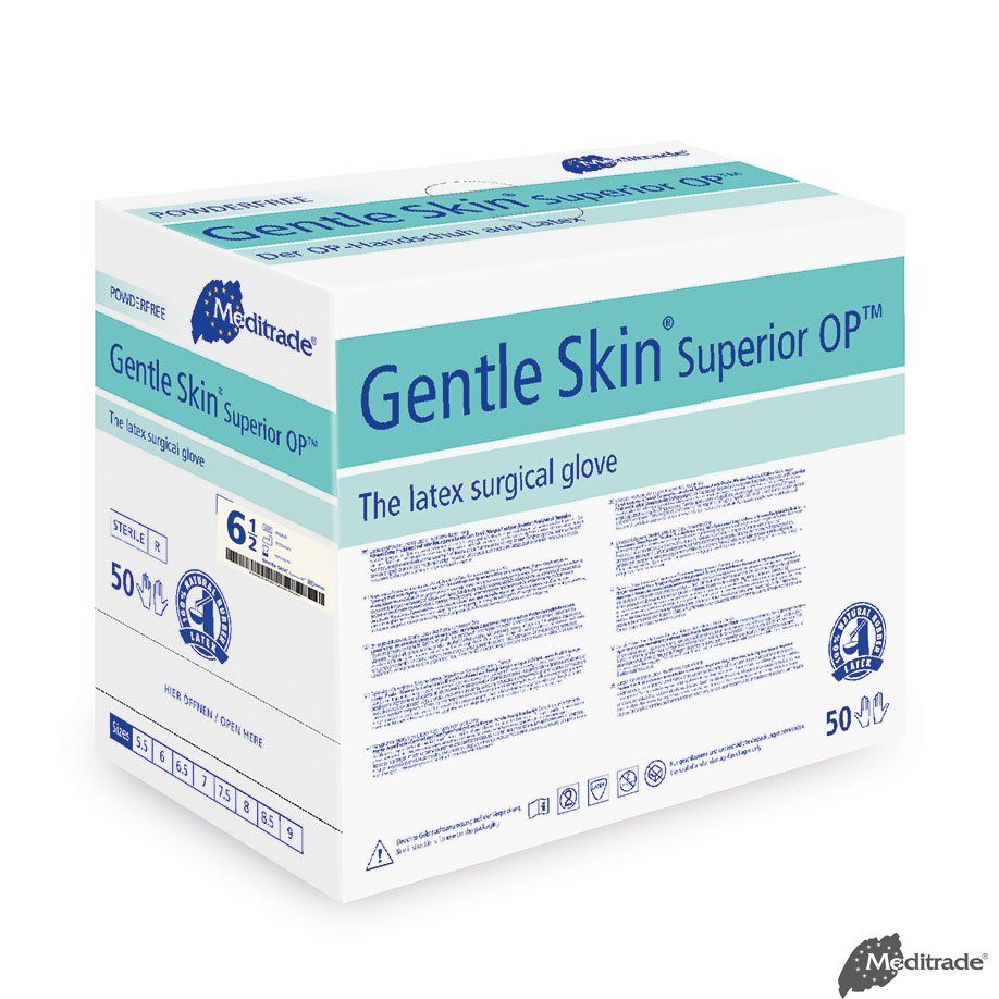 Gentle Skin Superior OP, steril - OP-Handschuhe aus Latex, puderfrei, 50 Paar