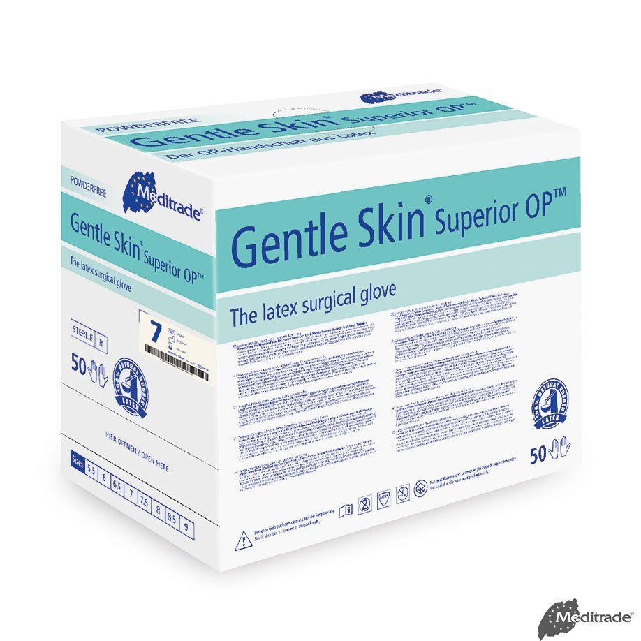 Gentle Skin Superior OP, steril - OP-Handschuhe aus Latex, puderfrei, 50 Paar