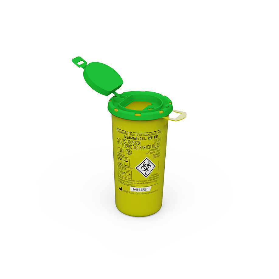 Haeberle Medi-Müll Entsorgungsbox - Für die Entsorgung spitzer und scharfer Gegenstände