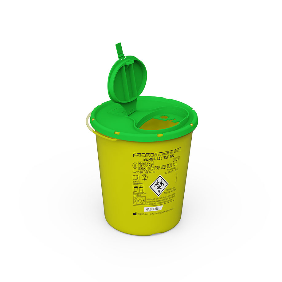Haeberle Medi-Müll Entsorgungsbox - Für die Entsorgung spitzer und scharfer Gegenstände