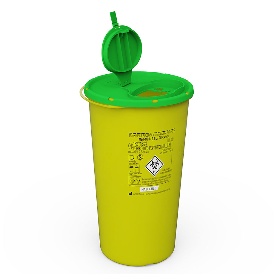 Haeberle Medi-Müll Entsorgungsbox - Für die Entsorgung spitzer und scharfer Gegenstände