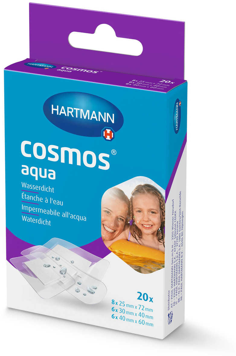 Hartmann Cosmos Aqua - Wasserdichte Pflasterstrips 20 Stück 3 Größen