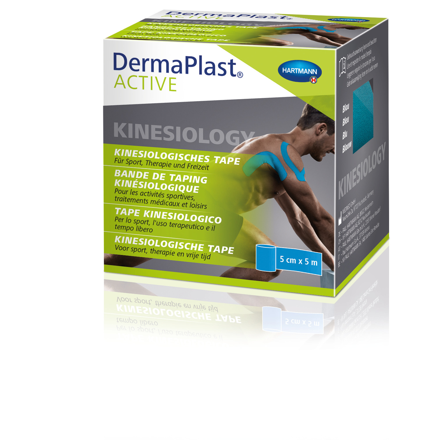 Hartmann DermaPlast Active Kinesiology Tape - Latexfreie Rolle 5 cm x 5 m