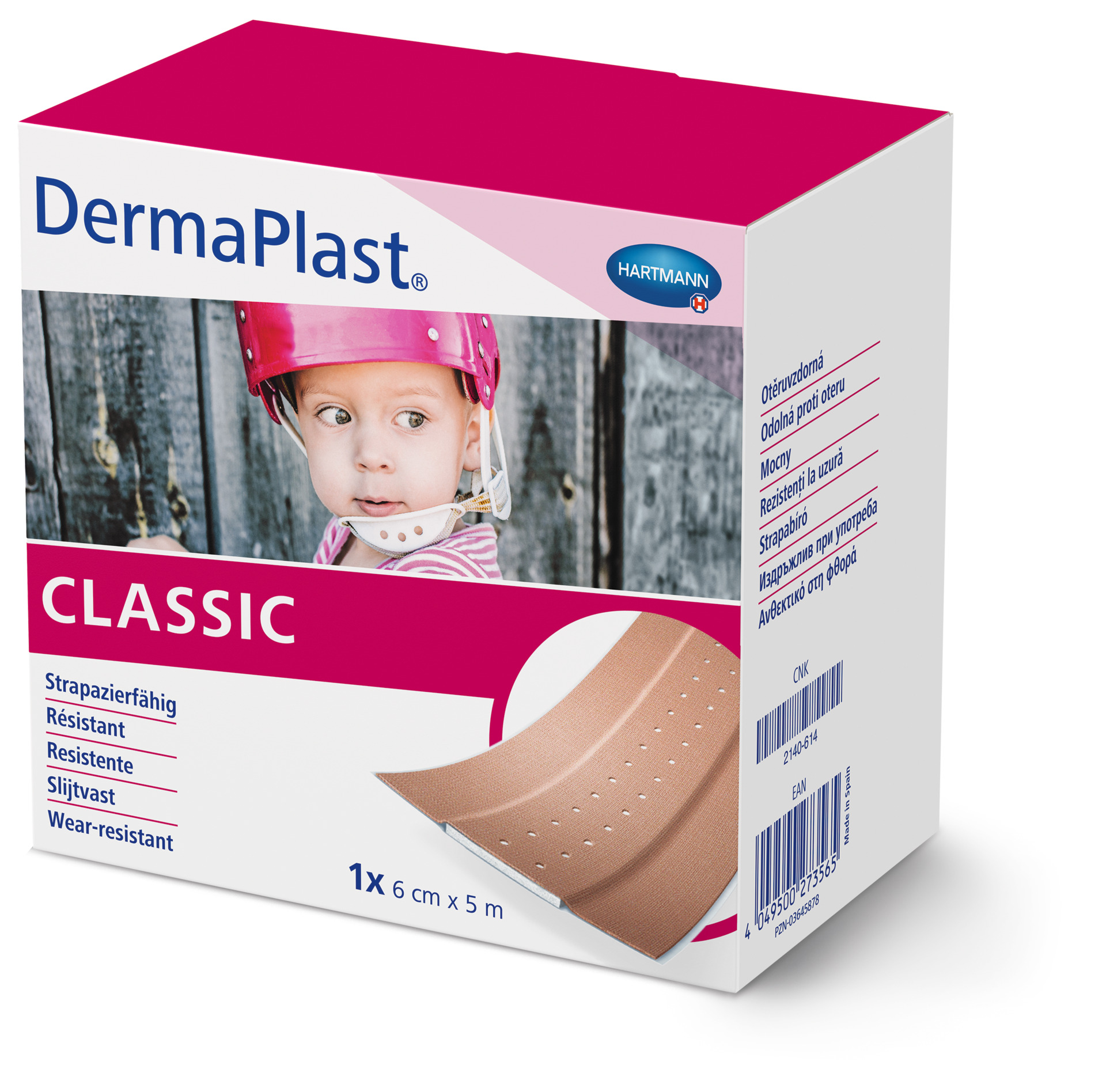 Hartmann DermaPlast Classic - Hypoallergenes Wundpflaster - Wasserabweisend imprägniert (SSB-fähig)