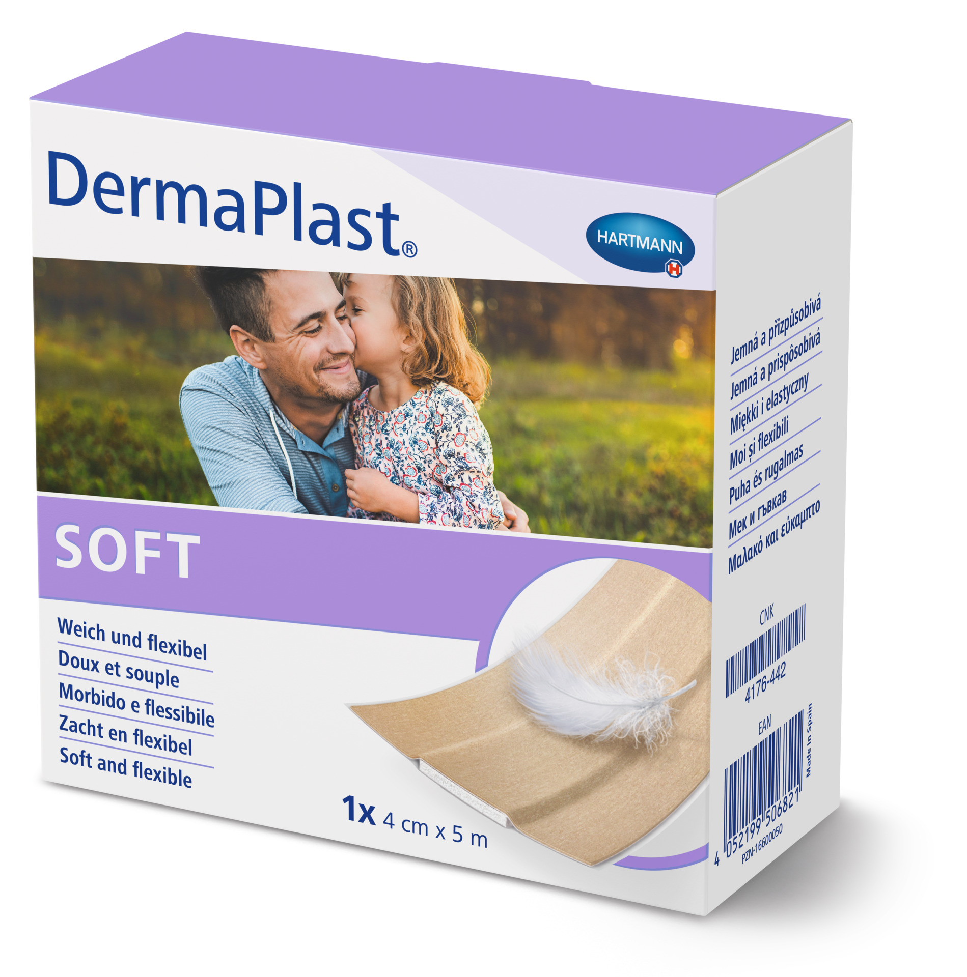 Hartmann DermaPlast Soft - Wundpflaster für sensible Haut, aus querelastischem Vliesstoff  (SSB-fähig)