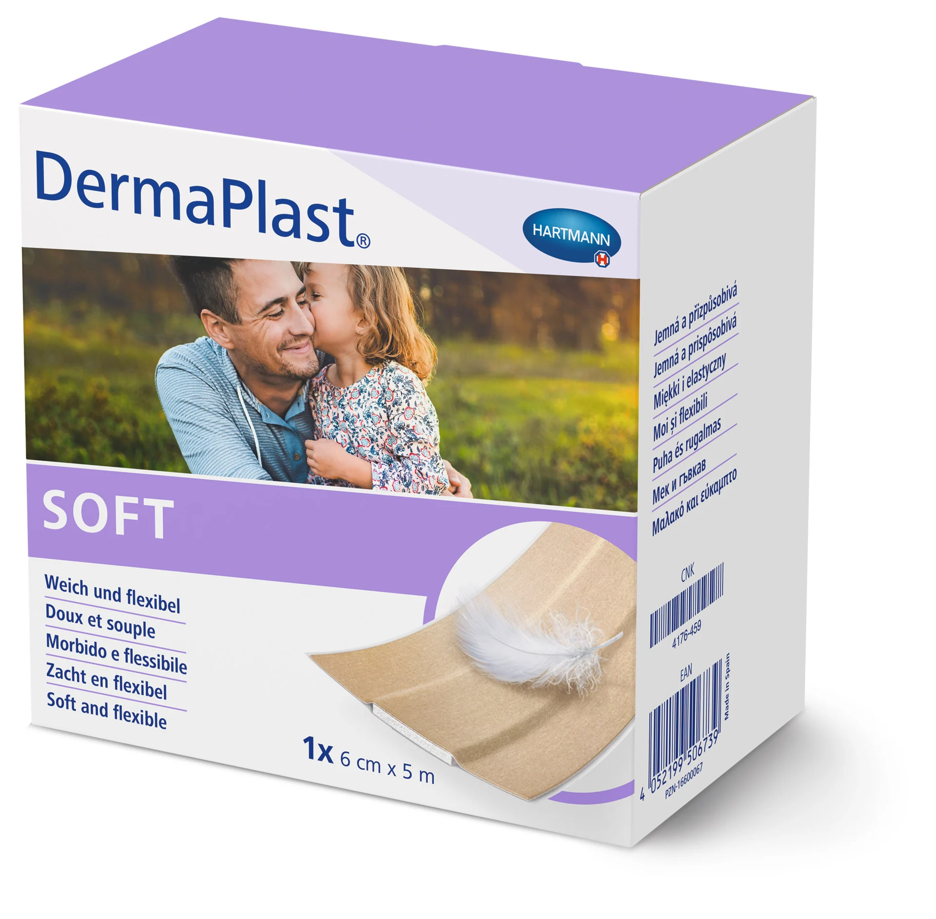 Hartmann DermaPlast Soft - Wundpflaster für sensible Haut, aus querelastischem Vliesstoff  (SSB-fähig)