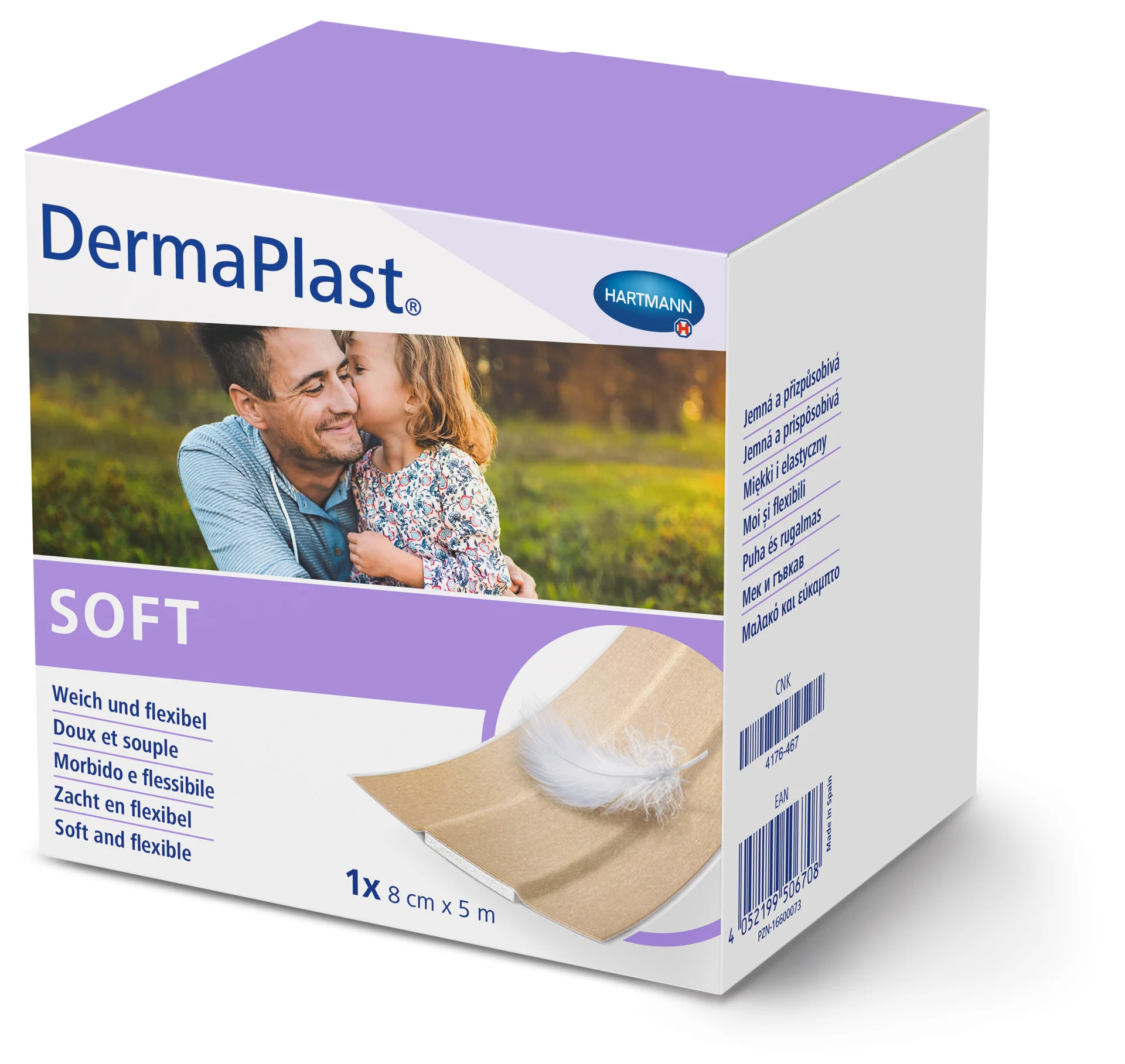 Hartmann DermaPlast Soft - Wundpflaster für sensible Haut, aus querelastischem Vliesstoff  (SSB-fähig)