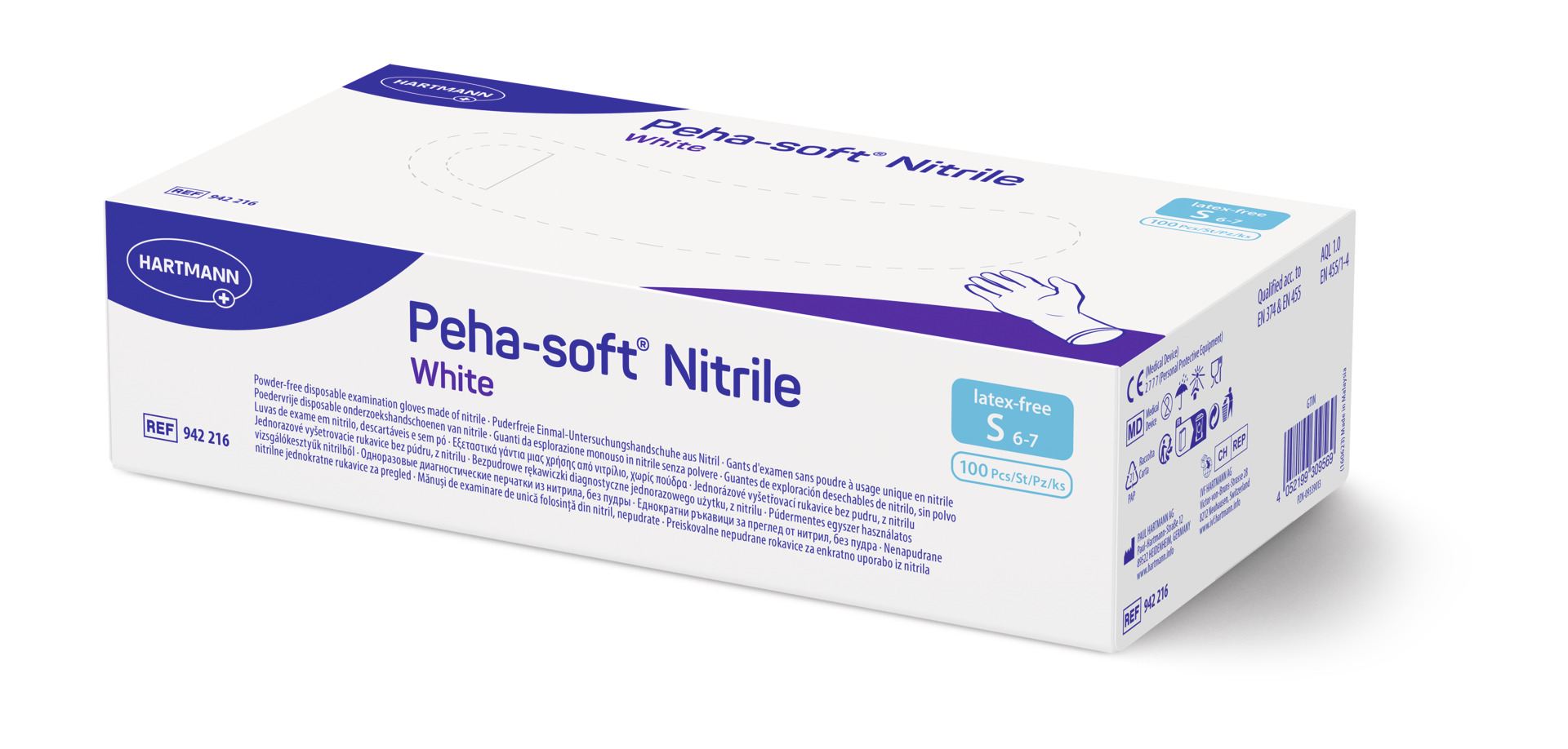 Hartmann Peha-soft Nitrile White - Puderfreie und Latexfreie Handschuhe Unsteril