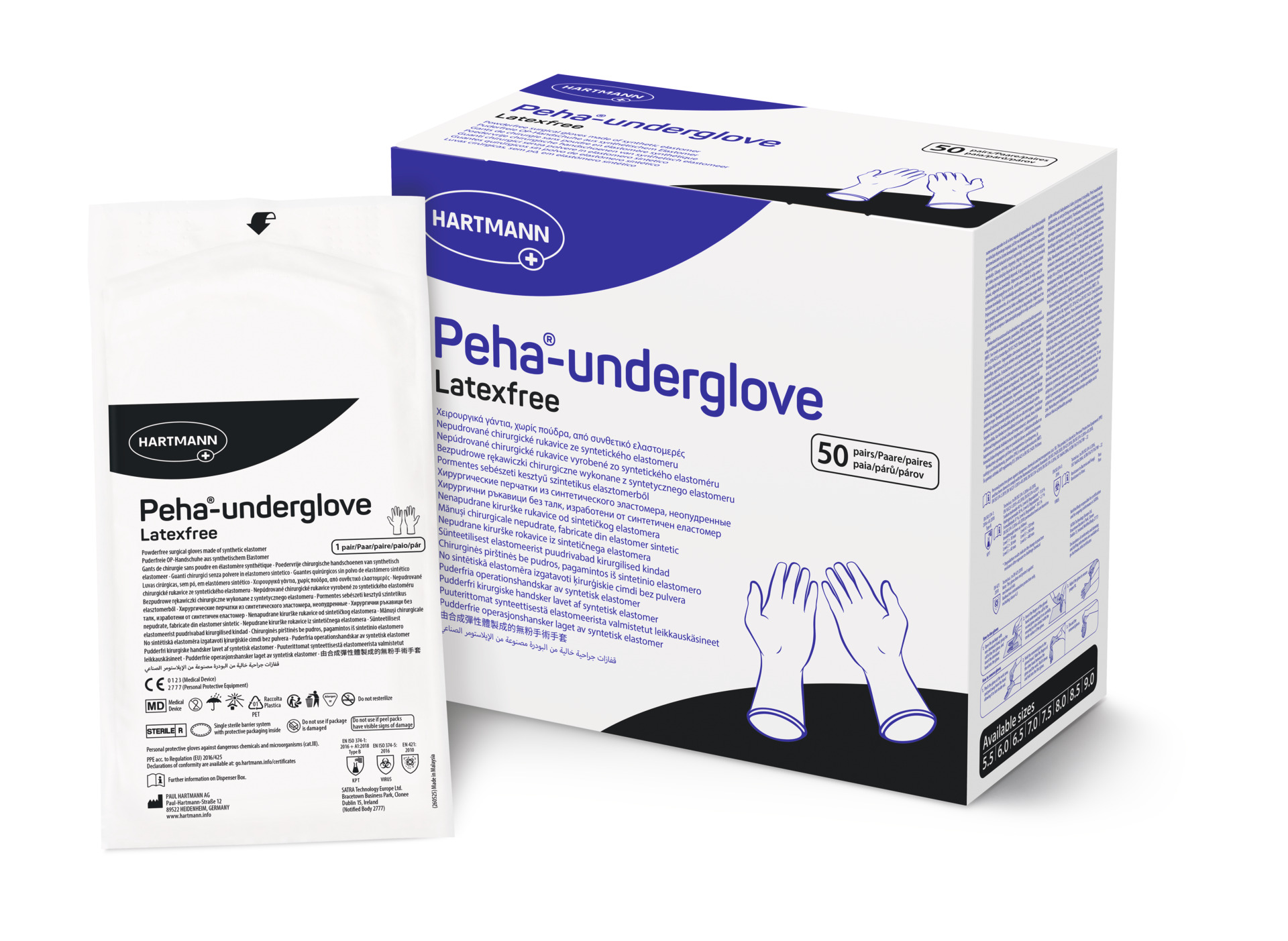 Hartmann Peha-underglove Latexfree - Sterile und Puderfreie OP-Handschuhe Grün