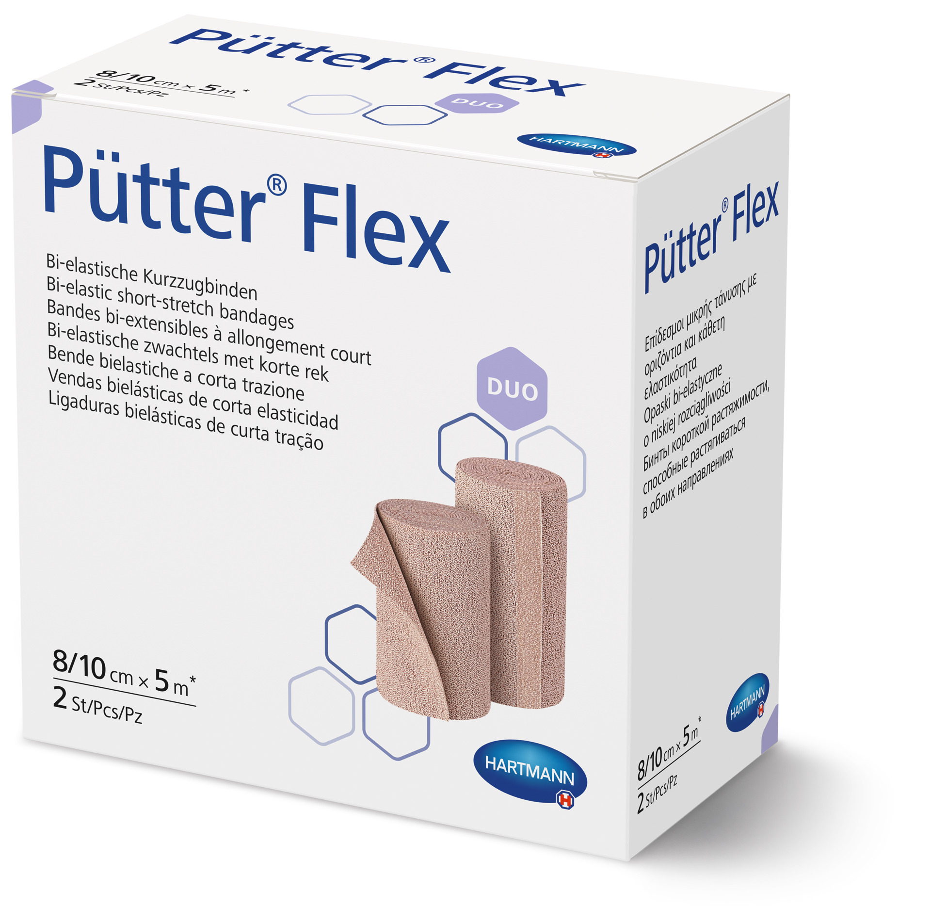 Hartmann PütterFlex Duo - Bi-elastische Kurzzugbinden in der Doppelpackung (SSB-fähig)