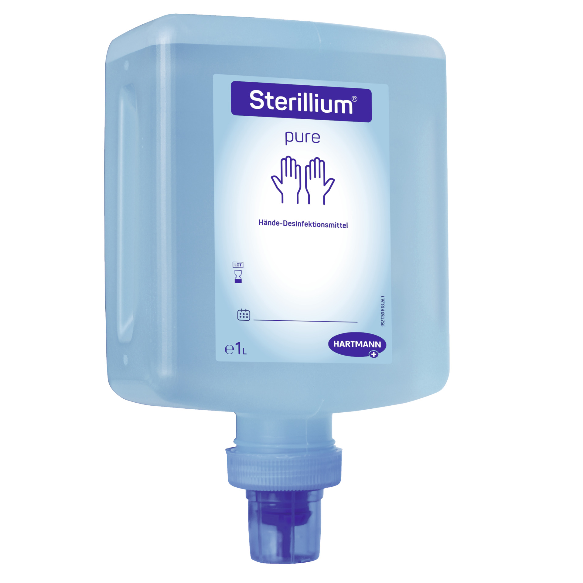 Hartmann Sterillium pure CleanSafe - 1 Liter Hände-Desinfektionsmittel mit Pumpe
